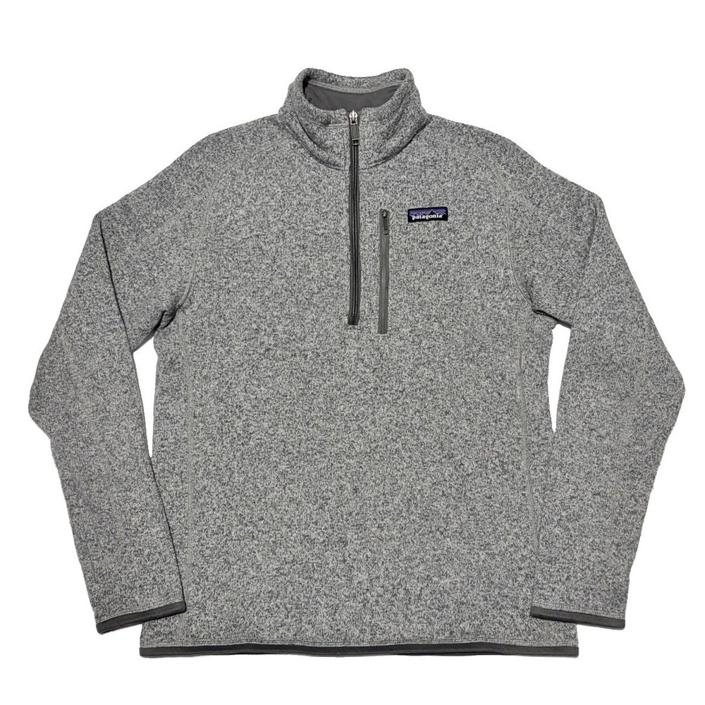 Patagonia Better Sweater Mens Small S 1/4 Zip Heather Gray Fleece Sweater Jacket